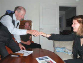 Jim Danielsson has just been giving a copy of his book to Elin Petersson – 2009