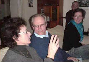 Johanna Davidsson med sina föräldrar — år 2008